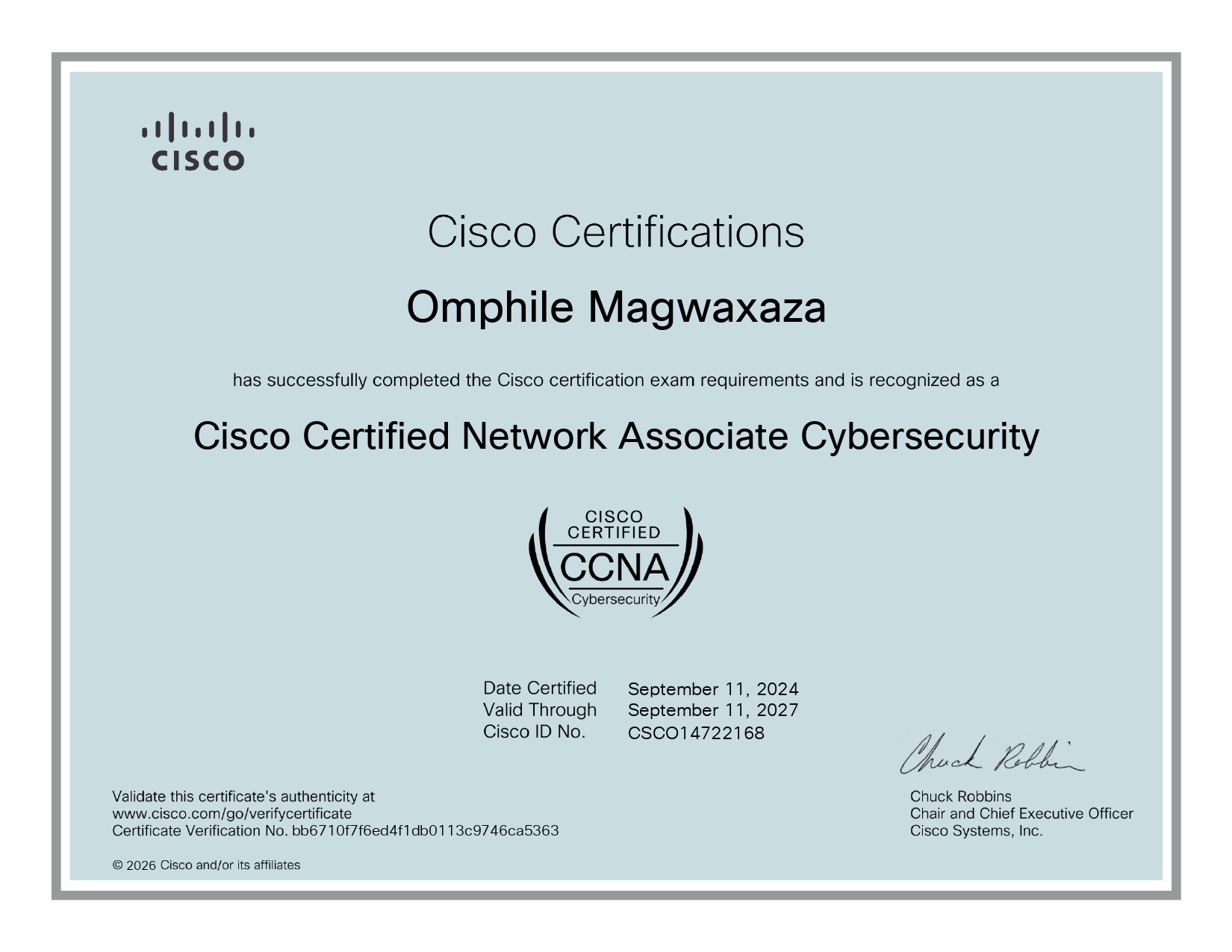 CCNA Certificate